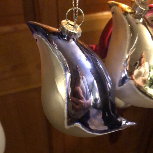 Set of 6 Glass Colored Penguin Ornaments - Picture 7 of 10